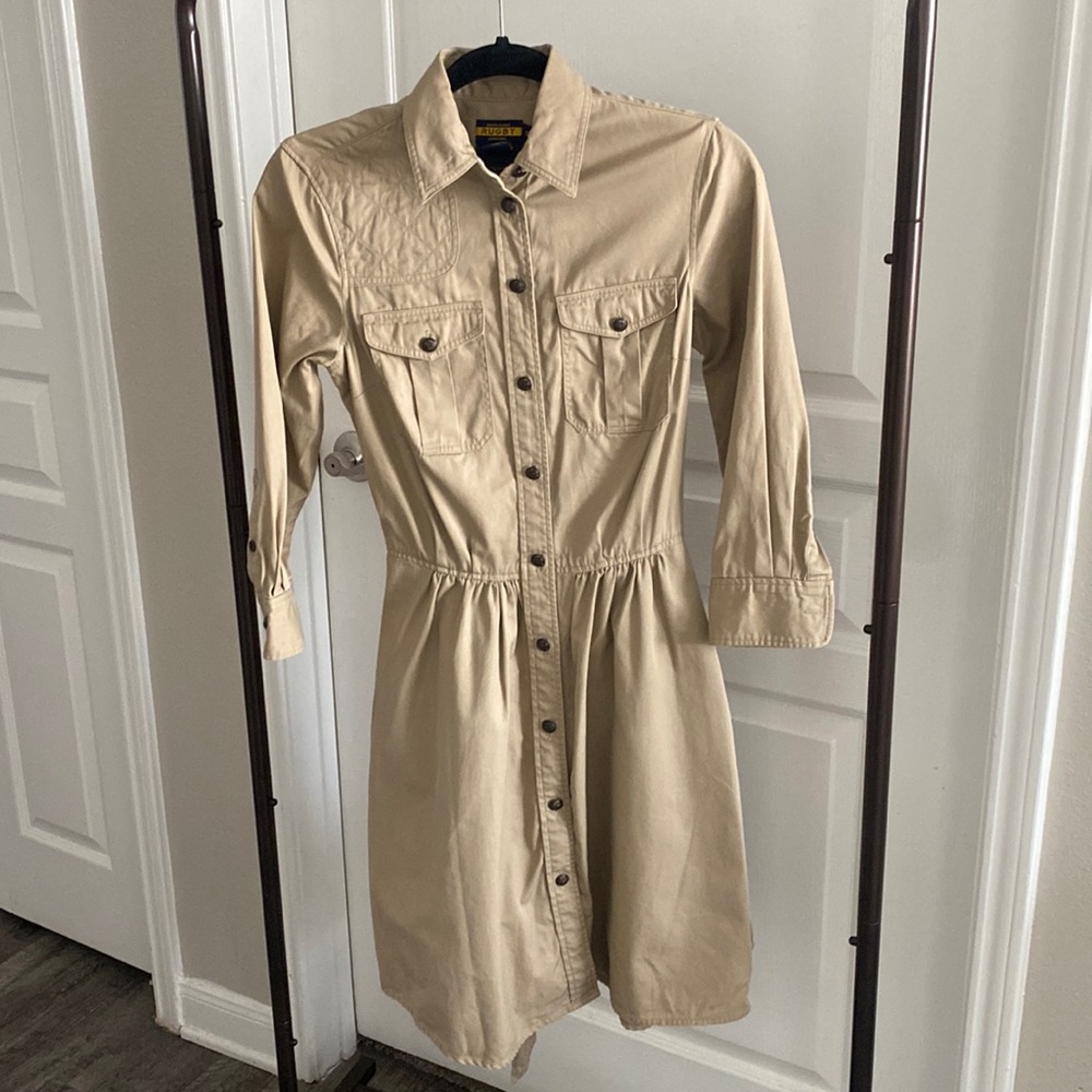Ralph Lauren Rugby Khaki Safari Dress Size 0
